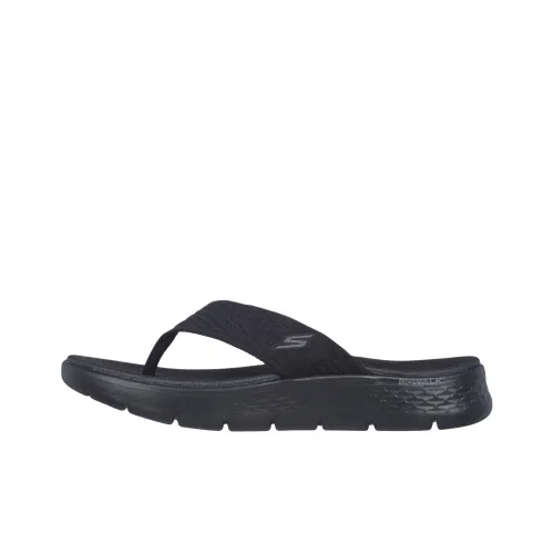 Skechers Go Walk Fle Abrasion Resistant Slip Resistant Flip Flops Women's Black