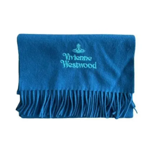 Vivienne Westwood Wool Knit Scarves Men's Blue