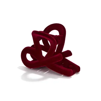 LOOK NICE Flock Hair Clips Women's Black/Red