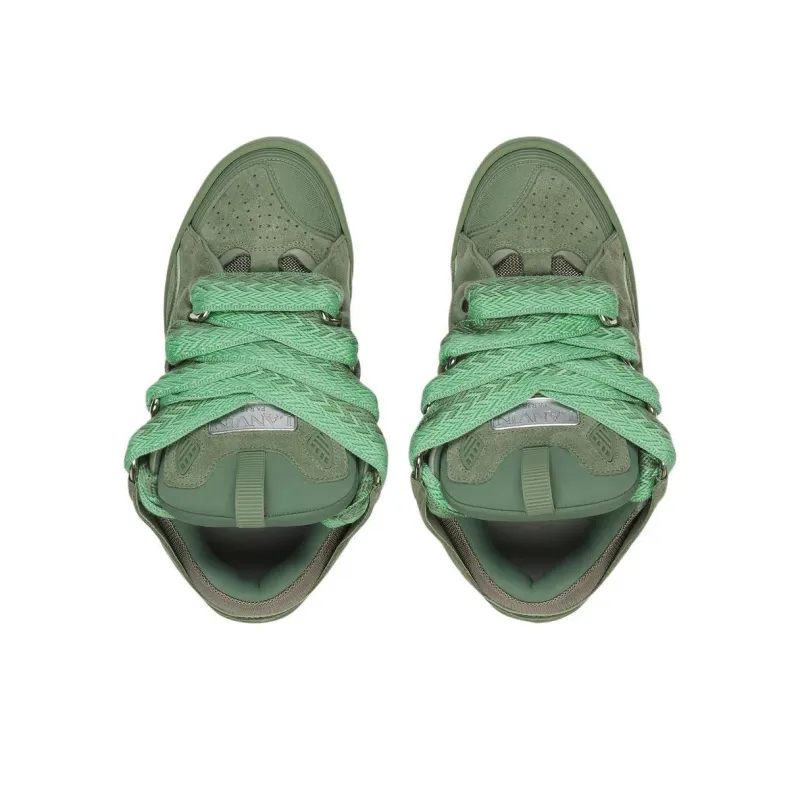 Lanvin Curb Low-Top Skateboard Shoes Unisex Green-3