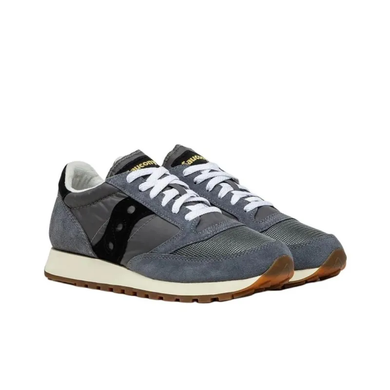 Saucony Jazz Original Vintage Anti Slip Wear Resistant Low Top Casual Shoes Unisex Gray-1