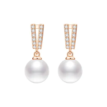 Lao Feng Xiang S925 Silver Earrings Women's