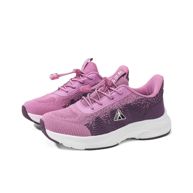 ZULIZ Sports Elderly Shoes Casual Shoes Women's Low Top Khaki/Cherry Blossom Pink-8