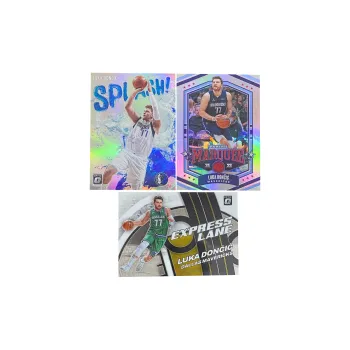 PANINI 2021 22 Mavericks Luka Doncic Silver Fold Special Ticket Sports Cards 3 Pcs