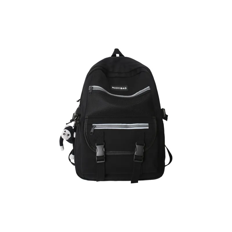 NOMK Nylon Backpack Regular Unisex White/Black/White Plaid/Black Plaid-5