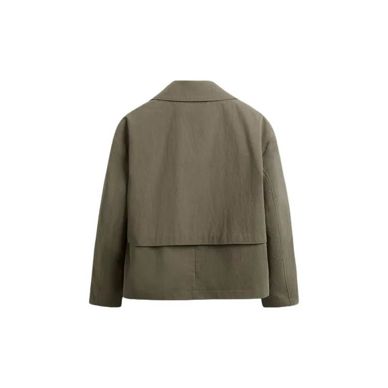 ZARA Trench Coats Men Khaki-1