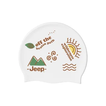 Jeep Swimming Caps Silicone Swim Kids' 22cm White