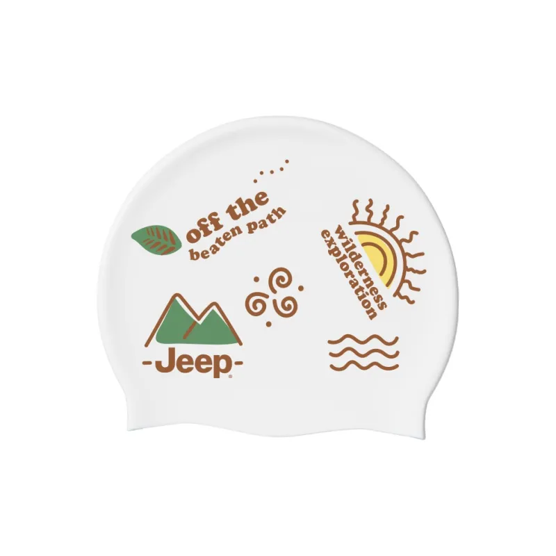 Jeep Swimming Caps Silicone Swim Kids' 22cm White-0
