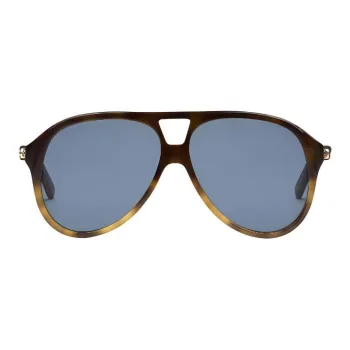 GUCCI Acetate Enamel Aviator Sunglasses Men's Tortoiseshell