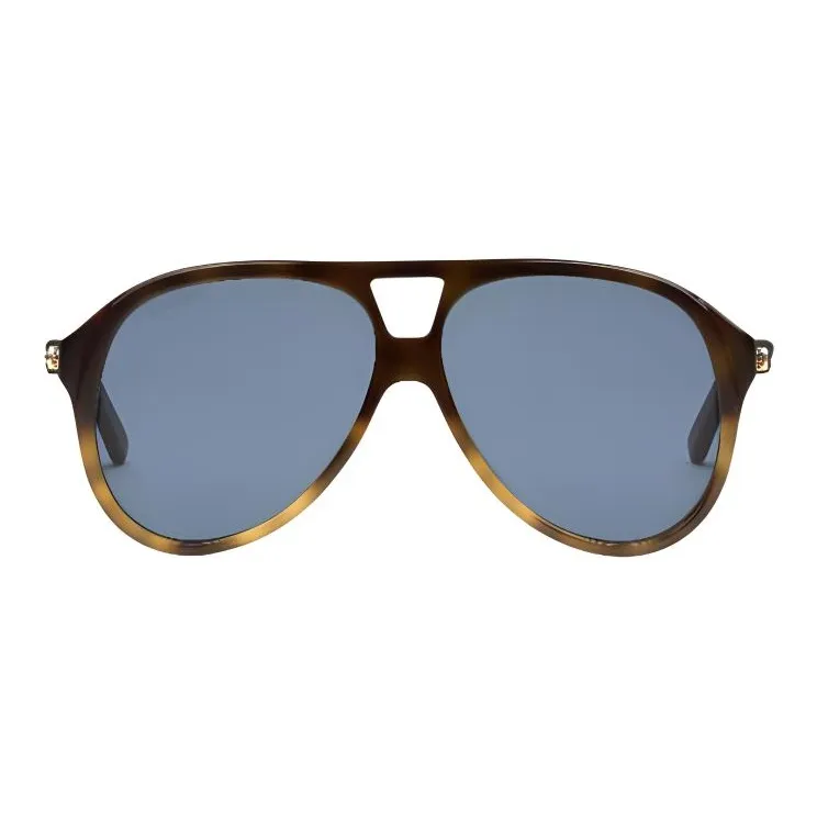 GUCCI Acetate Enamel Aviator Sunglasses Men's Tortoiseshell-0