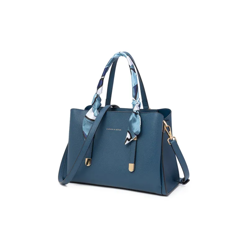 CLEVER& KETCH PU Handbag Regular Women's Red/Black/Blue-8