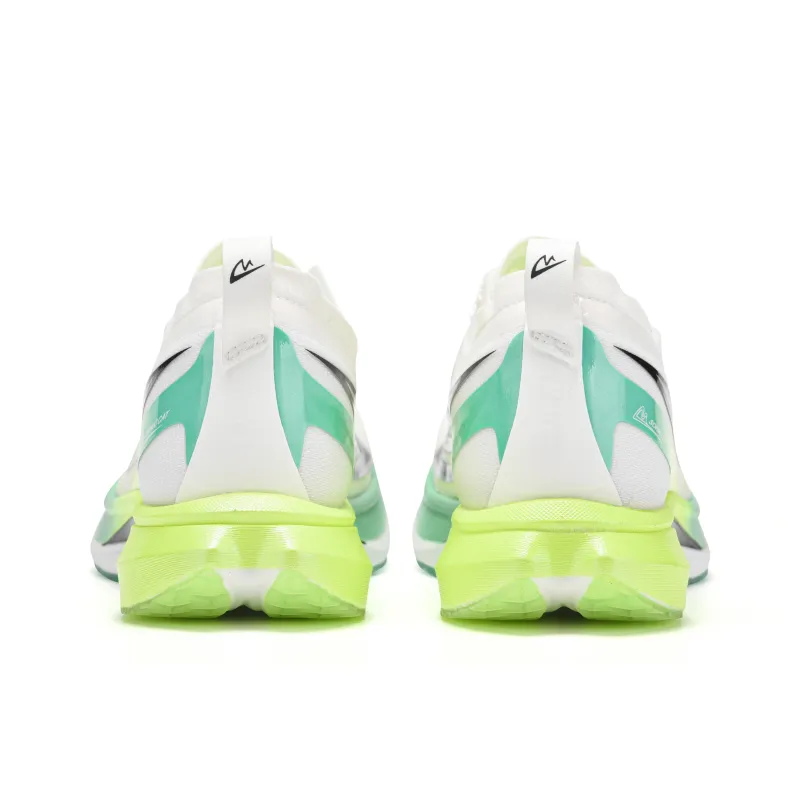 Sonic Cat Breathable Coverage Rebound Low Top Full Length Carbon Plate Training Running Shoes Unisex White Green-2