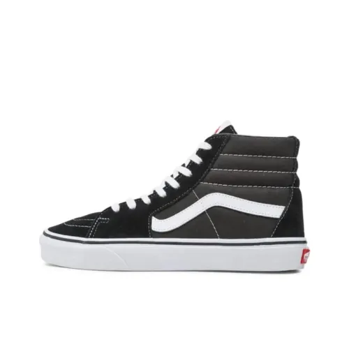 Vans Sk8-Hi Anti-Slip Wear-Resistant High-Top Skateboard Shoes Men's Black Gray Color