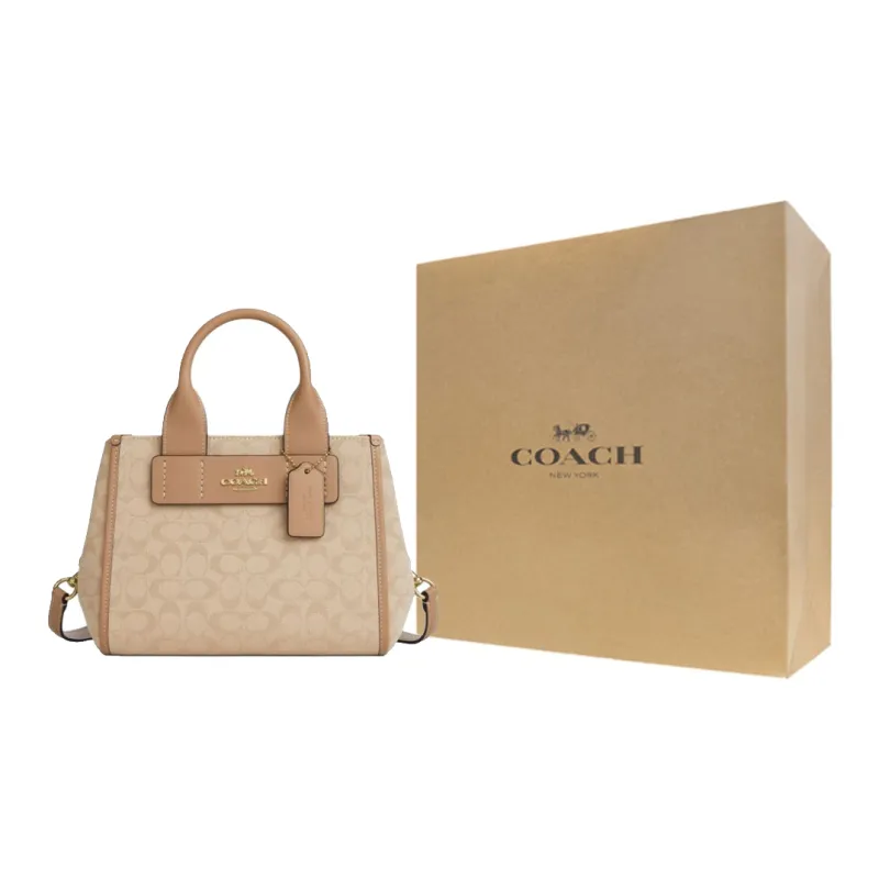 COACH PVC Shoulder Bag, Crossbody Bag, Handbag Women's Dark Natural-4