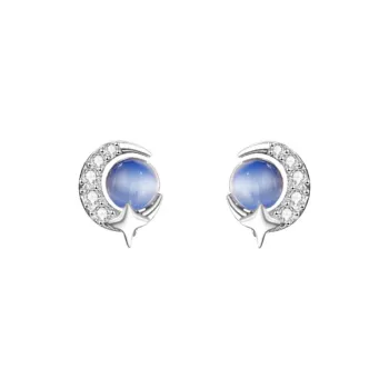 LAA 999 Fine Silver Stud Earrings Women's