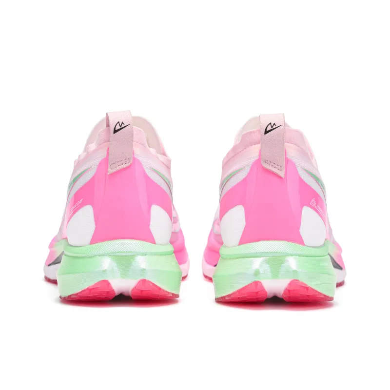 Sonic Cat Breathable Coverage Rebound Low Top Full Length Carbon Plate Training Running Shoes Unisex Pink Cyan-4