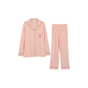Red Beans At Home Pajama Set Women's