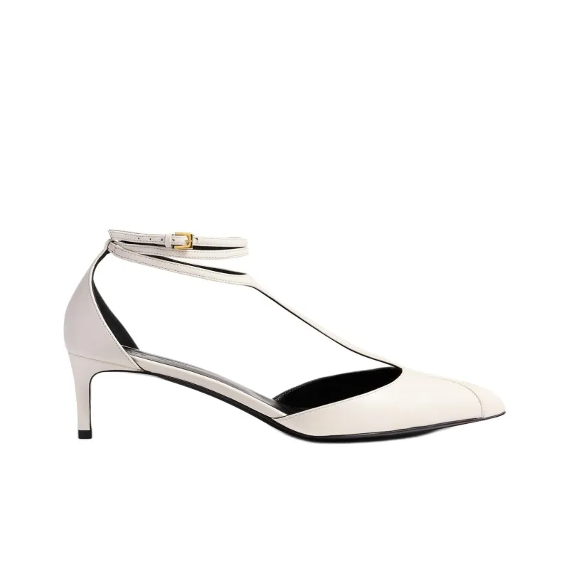 KHAITE Mia Slim Heel High Heels 4.5cm Women's White-1