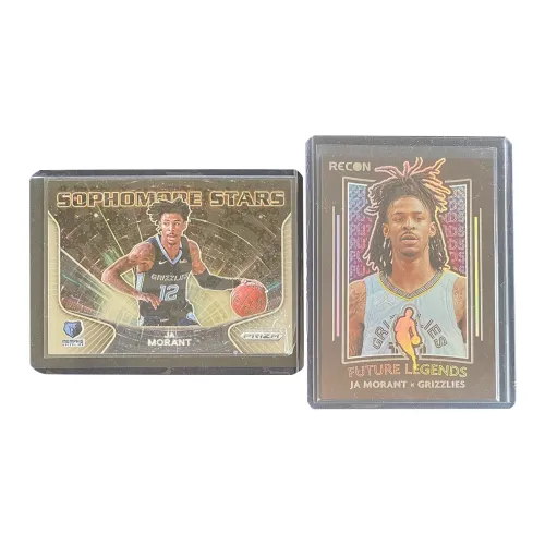 PANINI 2021 22 PRIZM Grizzlies Ja Morant T Shirt Headshot Sports Cards 2 Pcs