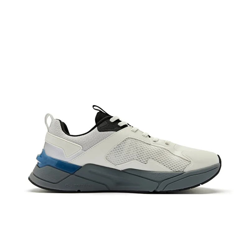 QIAODAN Slip Resistant Low Top Running Shoes Men's Gray-1