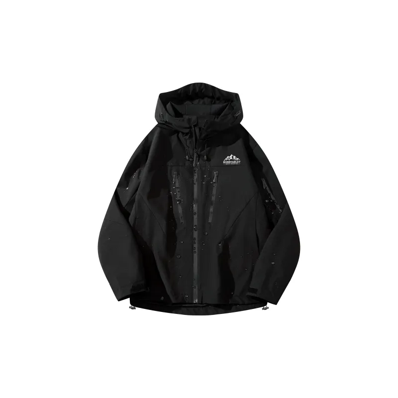 BOBBY ABLEY Water-Resistant Windproof Wear-Resistant Windbreaker Jacket Unisex Dragon Scales Yellow-3