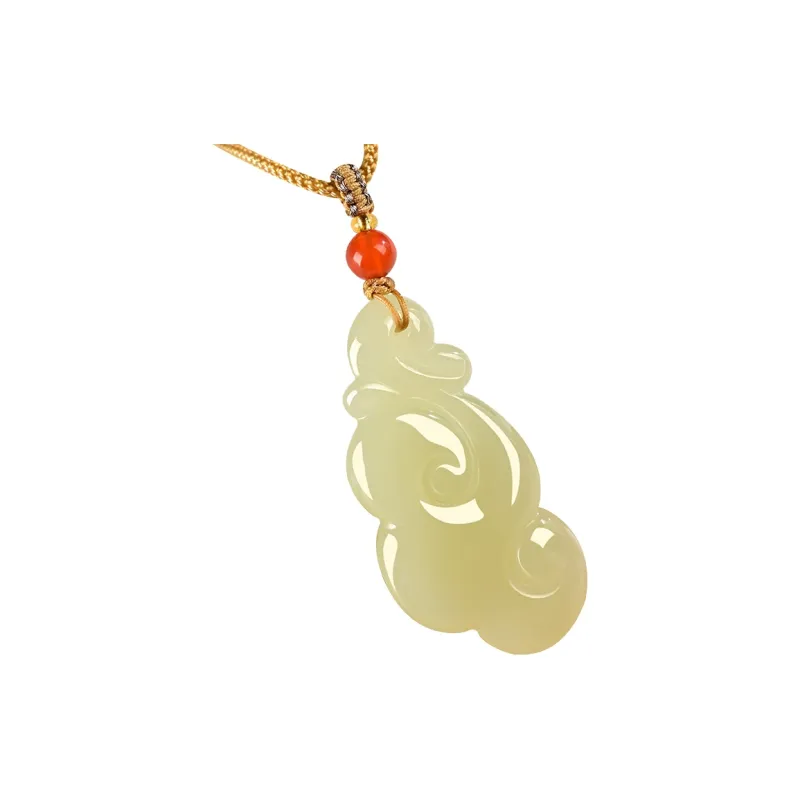 KUNYUYAO Hetian Jade Pendants White Jade Unisex-17