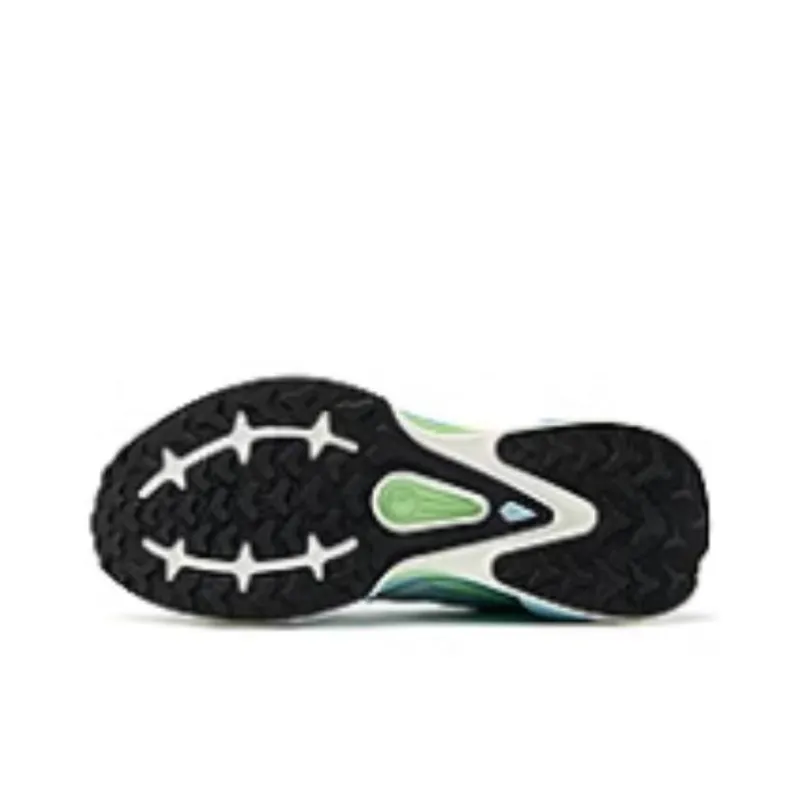 QIAODAN Imperial Mountain Anti-Slip Wear-Resistant Low-Top Trekking Shoes Men's Blue Green-3