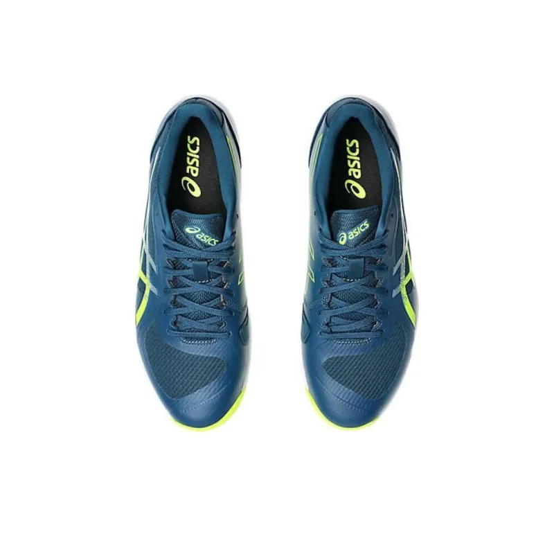 Asics SOLUTION SWIFT FF 2 Abrasion Resistant Low Top Tennis Shoes Men's Gray Blue Yellow-3