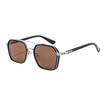 Sagawa Titanium Plate Frame Irregular Shape Sunglasses Unisex