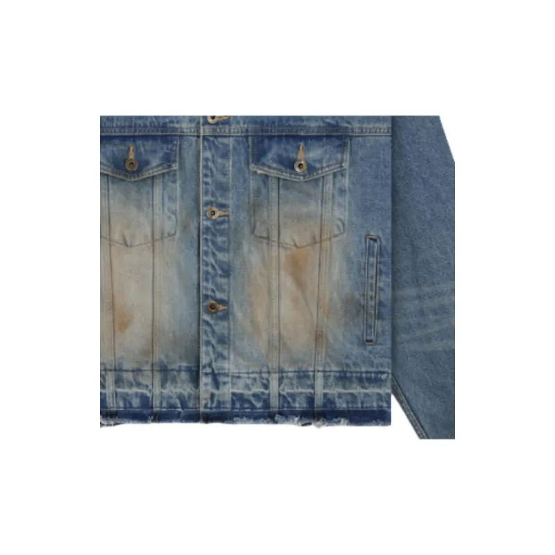 WE11DONE Distressed Denim Jacket-3