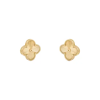 Van Cleef & Arpels 18K Gold Earrings Unisex Gold