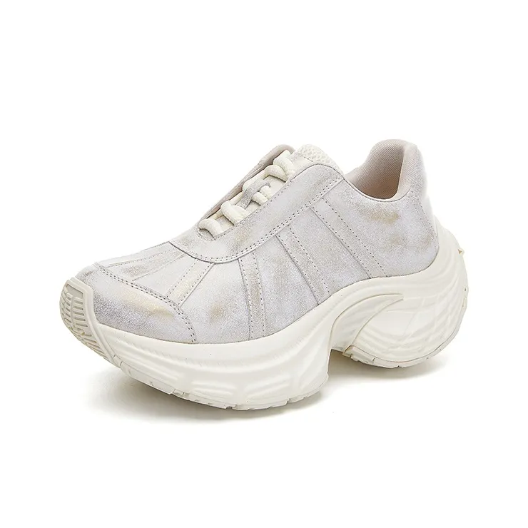 Chibang Low-Top Chunky Sneakers Women's Gold-0