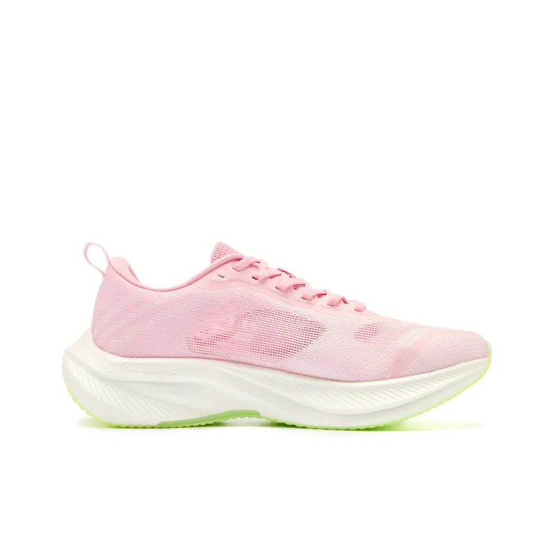 QIAODAN Anti-Slip And Wear-Resistant Coverage Low-Top Casual Running Shoes Women's Cherry Blossom Pink Bright Pink-1