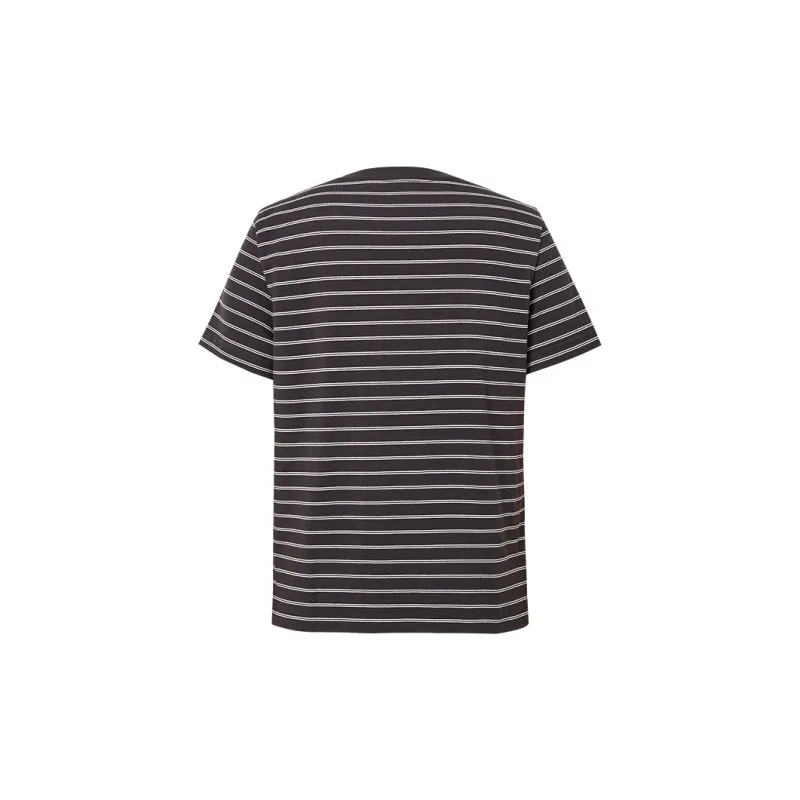 Hopeshow T Shirt Women's Gray Stripes-1