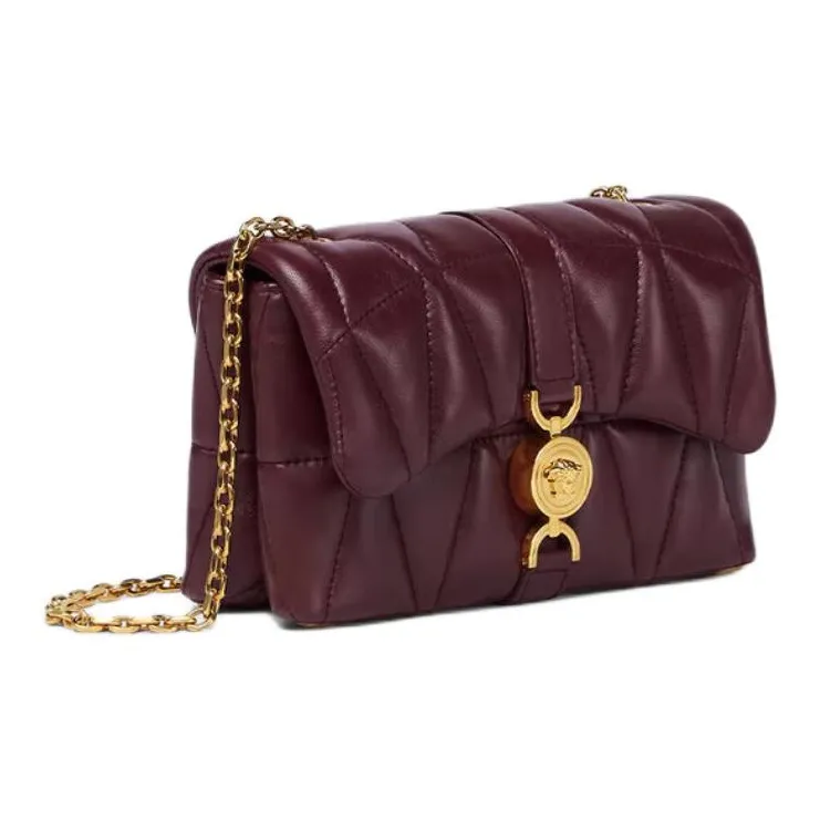 FANSIZHE Kleio Lambskin Quilting Crossbody Bag, Shoulder Bag Mini Women's Burgundy-1
