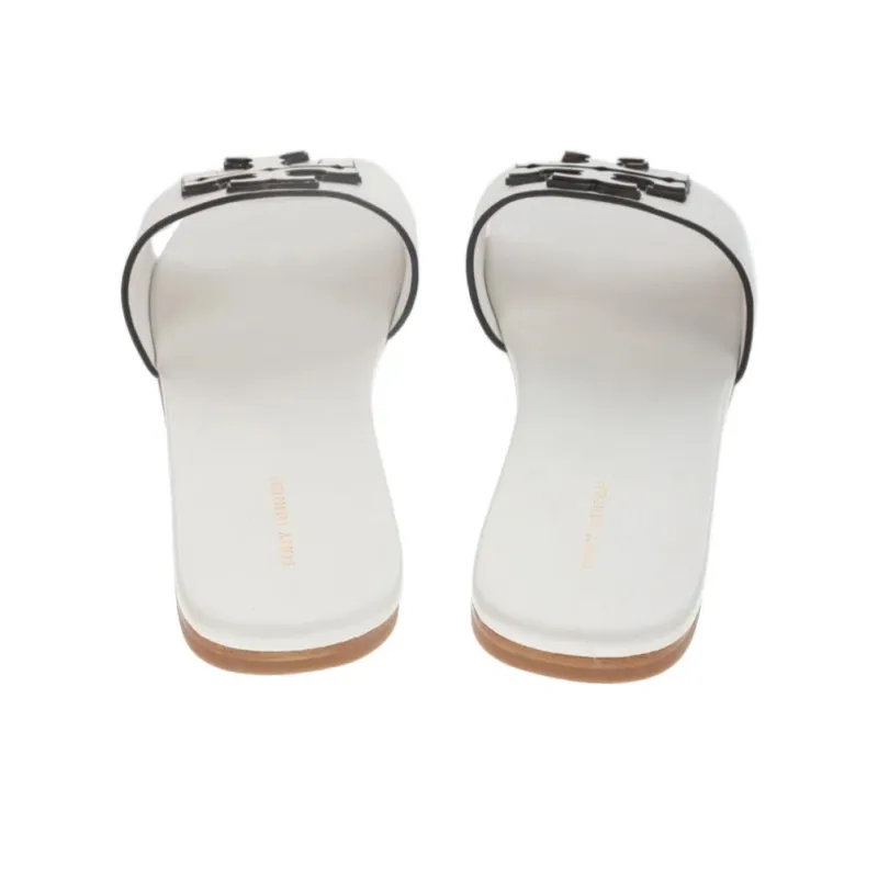 TORY BURCH Embossed-logo Leather Slides-3