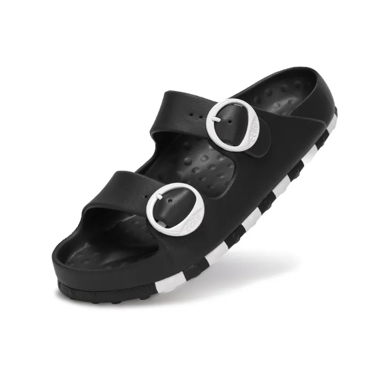 Ccilu Beach Sandals Unisex Black, White-2
