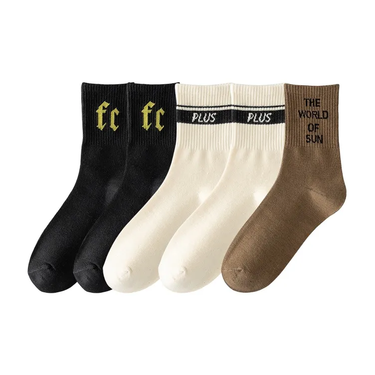 Cotton Gene Mid Calf Socks Unisex Combo Set-17