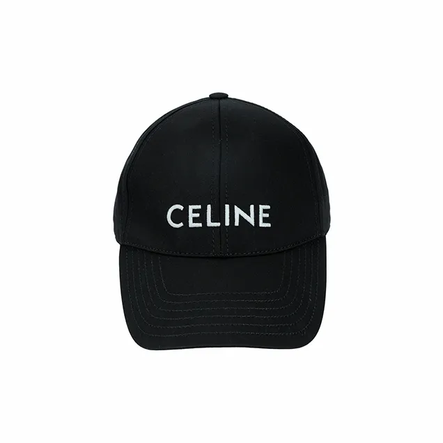 CELINE Cotton Polyester Baseball Caps Unisex Black-1