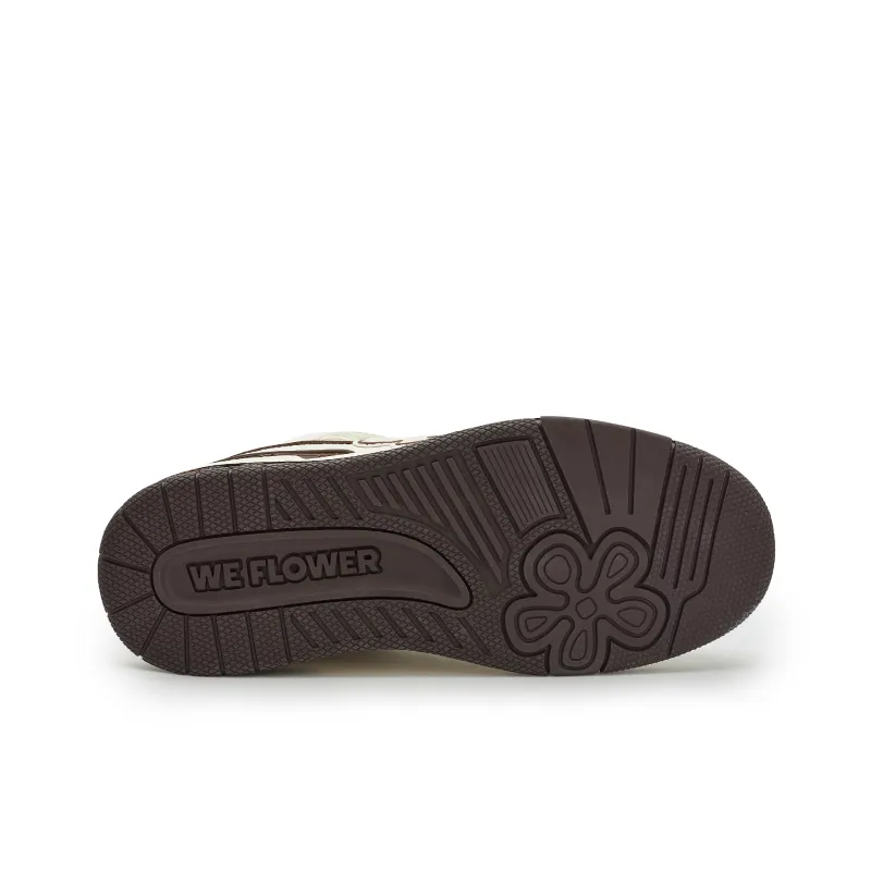 WE FLOWER Skateboard Shoes Unisex Low Top Brown/White-5