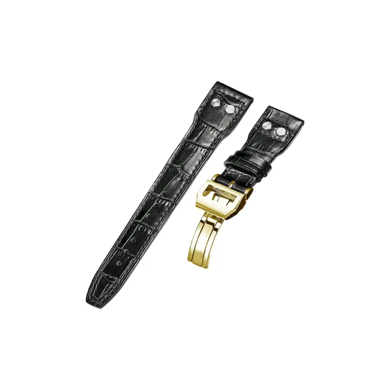 MILANQIAN M&Q Watch Band IWC Compatibility 190mm Cowhide Leather Material Unisex-13