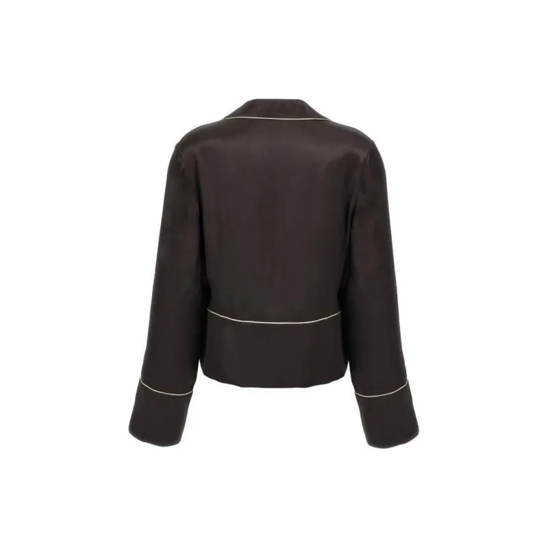 OFF WHITE Logo Embroidered Long Sleeve Shirt-1