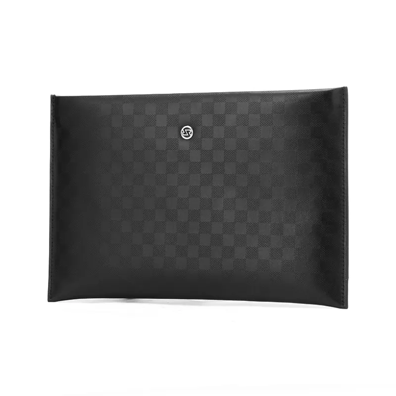 RED DRAGONFLY Cow Leather Clutch Men's Black-1