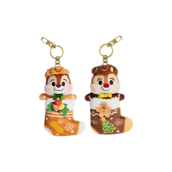 Disney 2022 Mickey Mouse Winter Holiday Party Collection Chip 'N Dale Dolls Plush Pendant 17cm Height Shanghai Disney