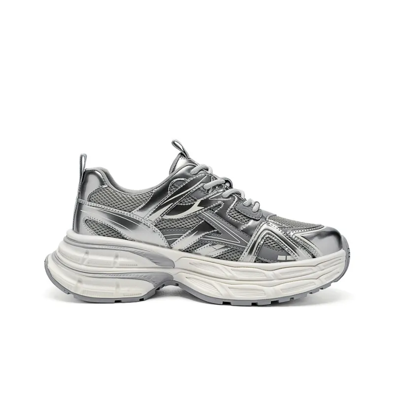 JEEP SPIRIT Chunky Sneakers Men Low Top Bright Sand Silver-1