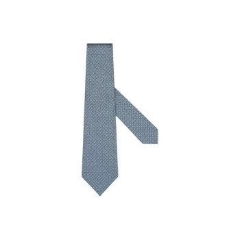 Ermenegildo Zegna Geometric Floral Pattern Jacquard Tie
