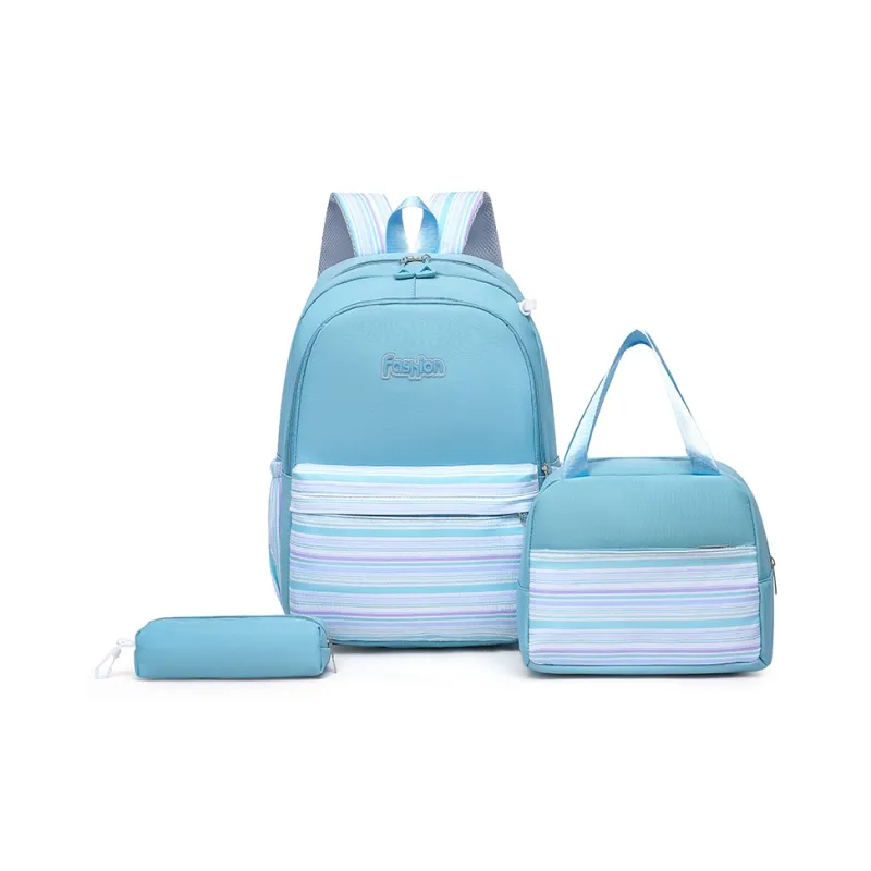KAMLUI Nylon Backpack Combo Set Women's Pink/Blue-3
