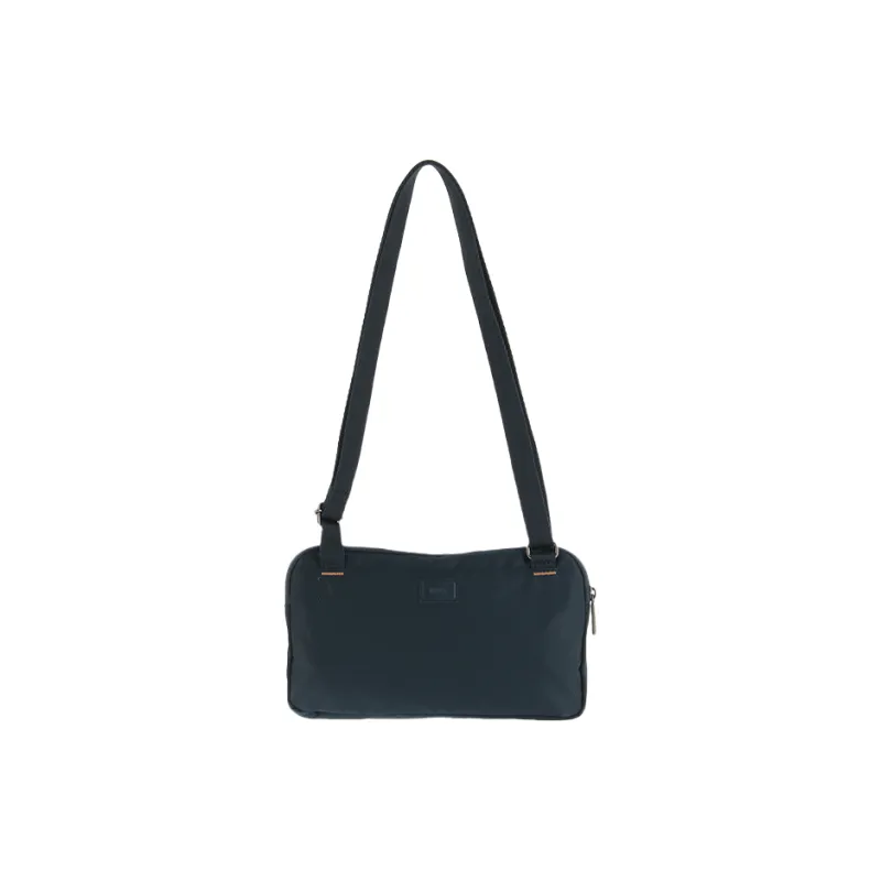 Ace. Fabric Shoulder Bag Crossbody Bag Small Size Unisex Black/Blue-9