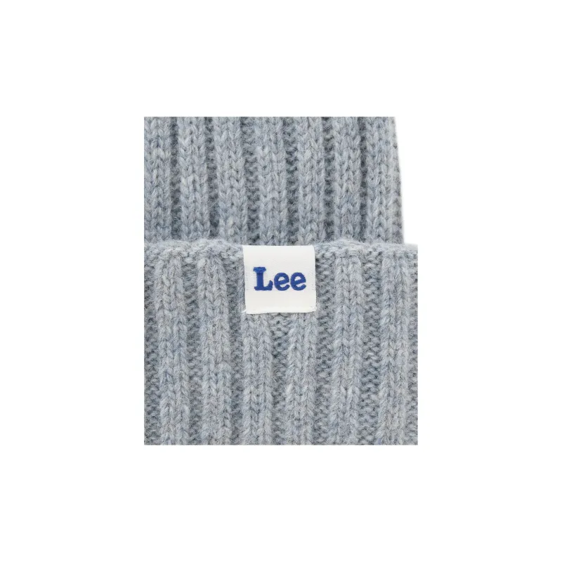 Lee Wool Nylon Beanies Unisex Light Blue-3