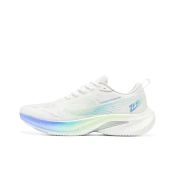 QIAODAN Cushioned Slip-Resistant Abrasion-Resistant Low-Top Casual Running Shoes Men's Jordan White Purple Blue
